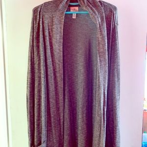 Long sleeve, heathered brown, black, tan sweater